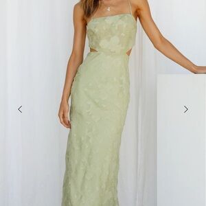 Hello Molly Light Green Backless Dress